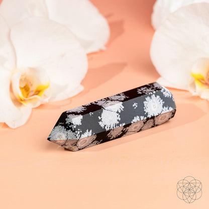 Spiritual Bodyguard - Snowflake Obsidian Point