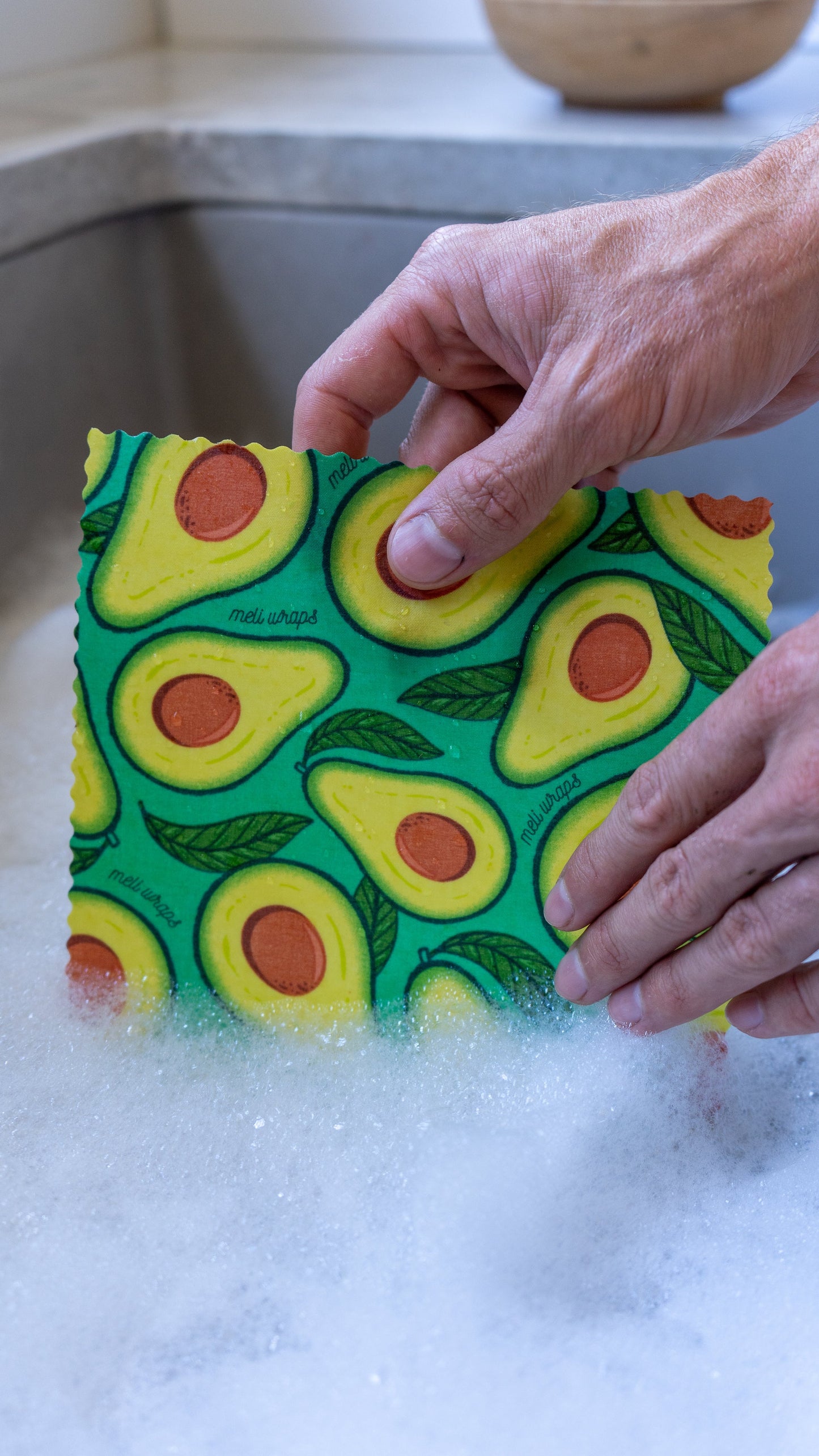 BULK ROLL Beeswax Wrap - Avocado Print