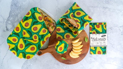 BULK ROLL Beeswax Wrap - Avocado Print