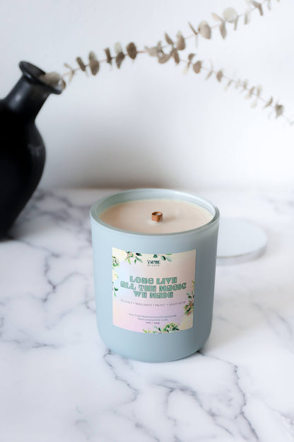 Sea Salt Peony Candle - Coastal Spa Beeswax 8-12oz – non toxic candle