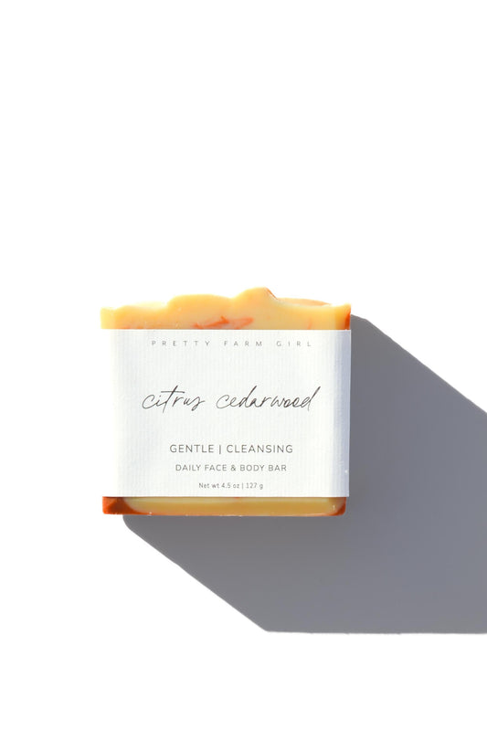 Citrus Cedarwood -- Handmade Tallow Soap Bar