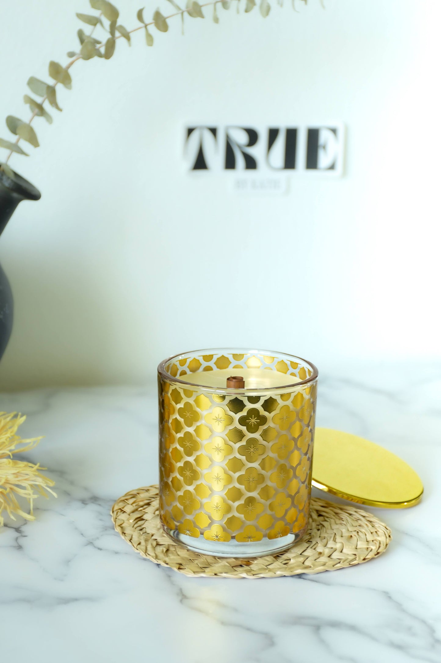 Sea Salt Peony Candle - Coastal Spa Beeswax 8-12oz – non toxic candle