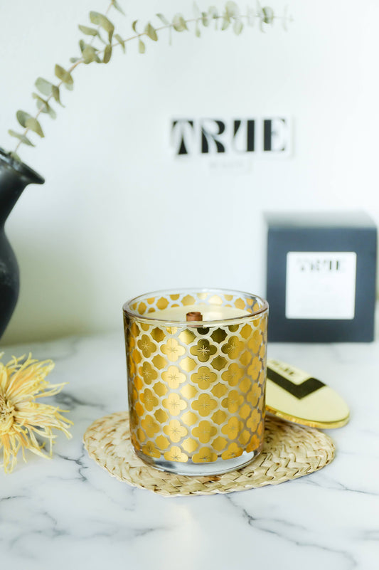 Sea Salt Peony Candle - Coastal Spa Beeswax 8-12oz – non toxic candle