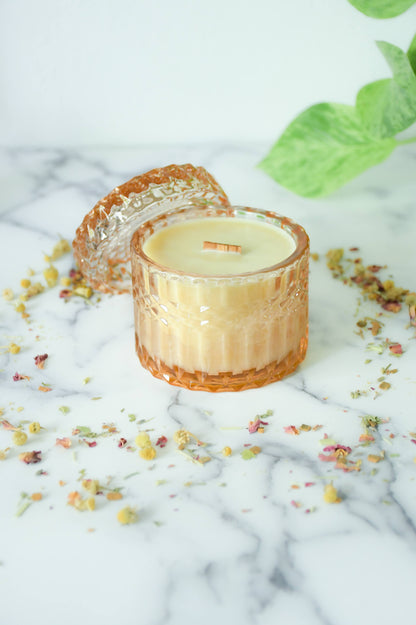 Egyptian Amber Candle - 7oz Wood Wick Beeswax – non toxic candle