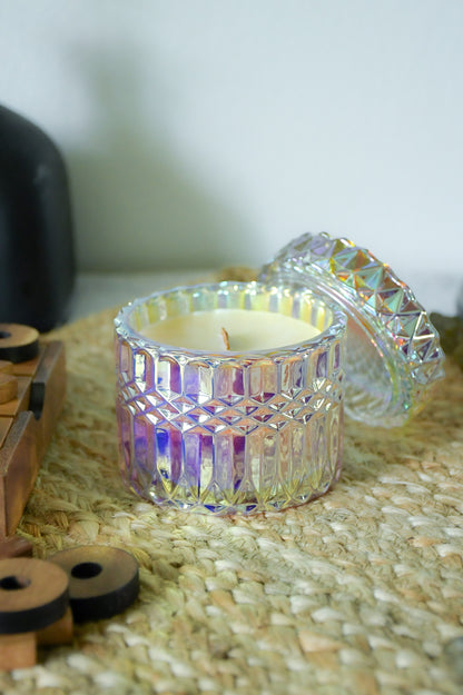 Peach Mango Candle - Beeswax Wood Wick 7-8oz – 7oz non toxic candle