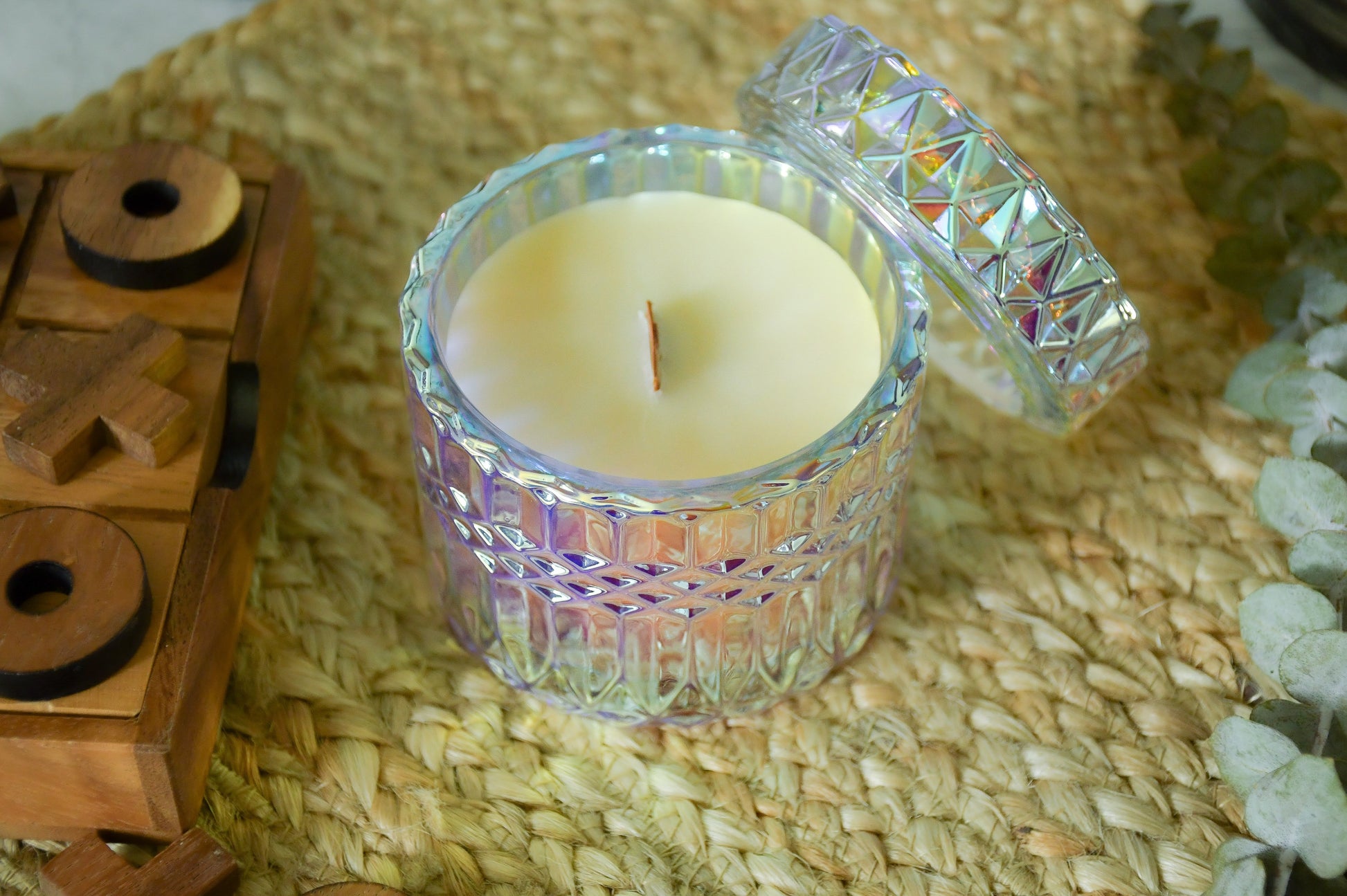 Peach Mango Candle - Beeswax Wood Wick 7-8oz – non toxic candle