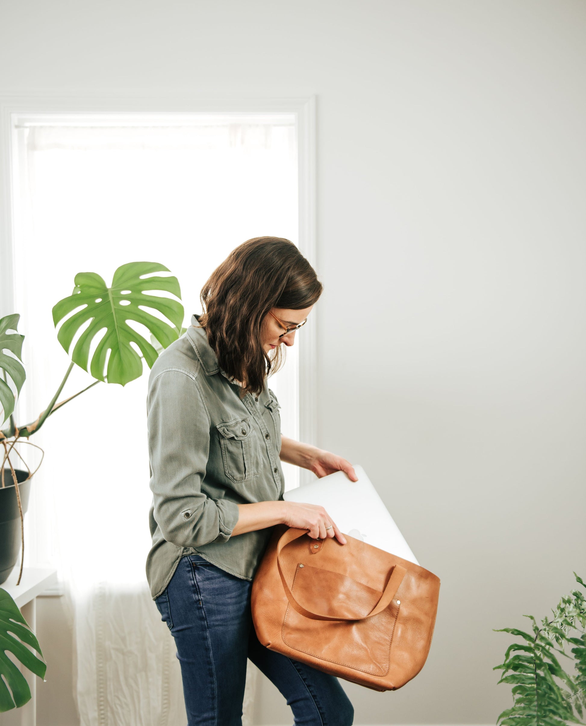 Atlas Market Tote - Full Grain Leather Tote Bag – Large Leather Tote Bag