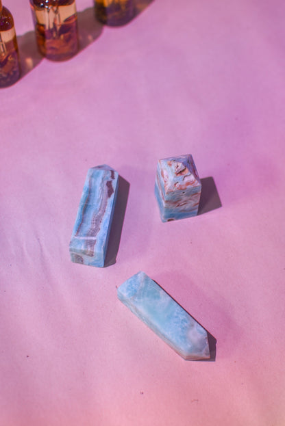 Caribbean Calcite Crystal // Small Obelisk Tower