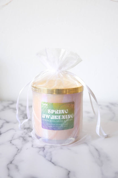 Spring Awakening Candle - 12oz Beeswax Citrus Jasmine – non toxic candle