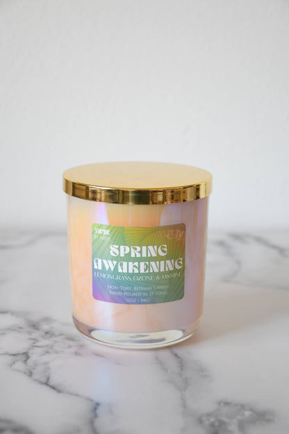 Spring Awakening Candle - 12oz Beeswax Citrus Jasmine – non toxic candle