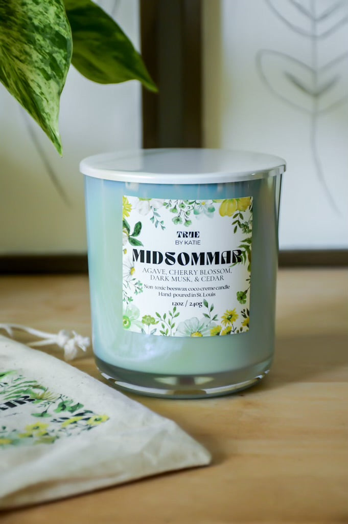 Midsommar Candle - 12oz Floral Beeswax Refillable – non toxic candle