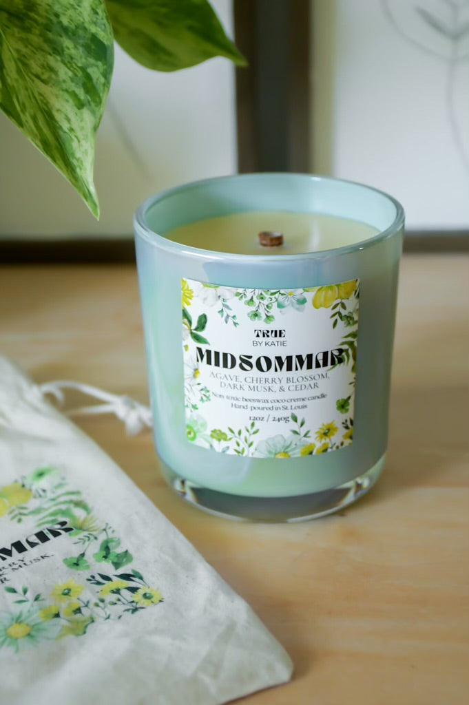 Midsommar Candle - 12oz Floral Beeswax Refillable – non toxic candle