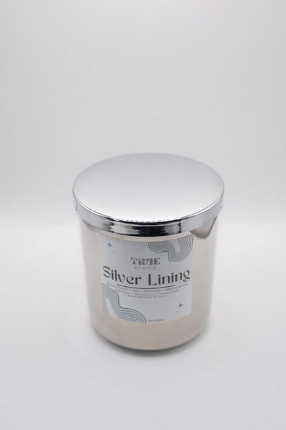 Silver Lining Beeswax Candle 12oz - Refillable – non toxic candle