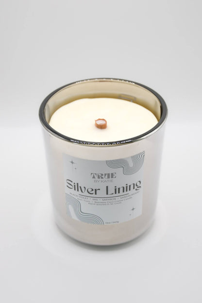 Silver Lining Beeswax Candle 12oz - Refillable – non toxic candle