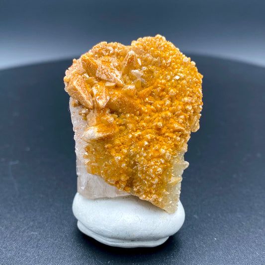 39.46 g. Danburite with Quartz Druzy and Golden Calcite – Danburite
