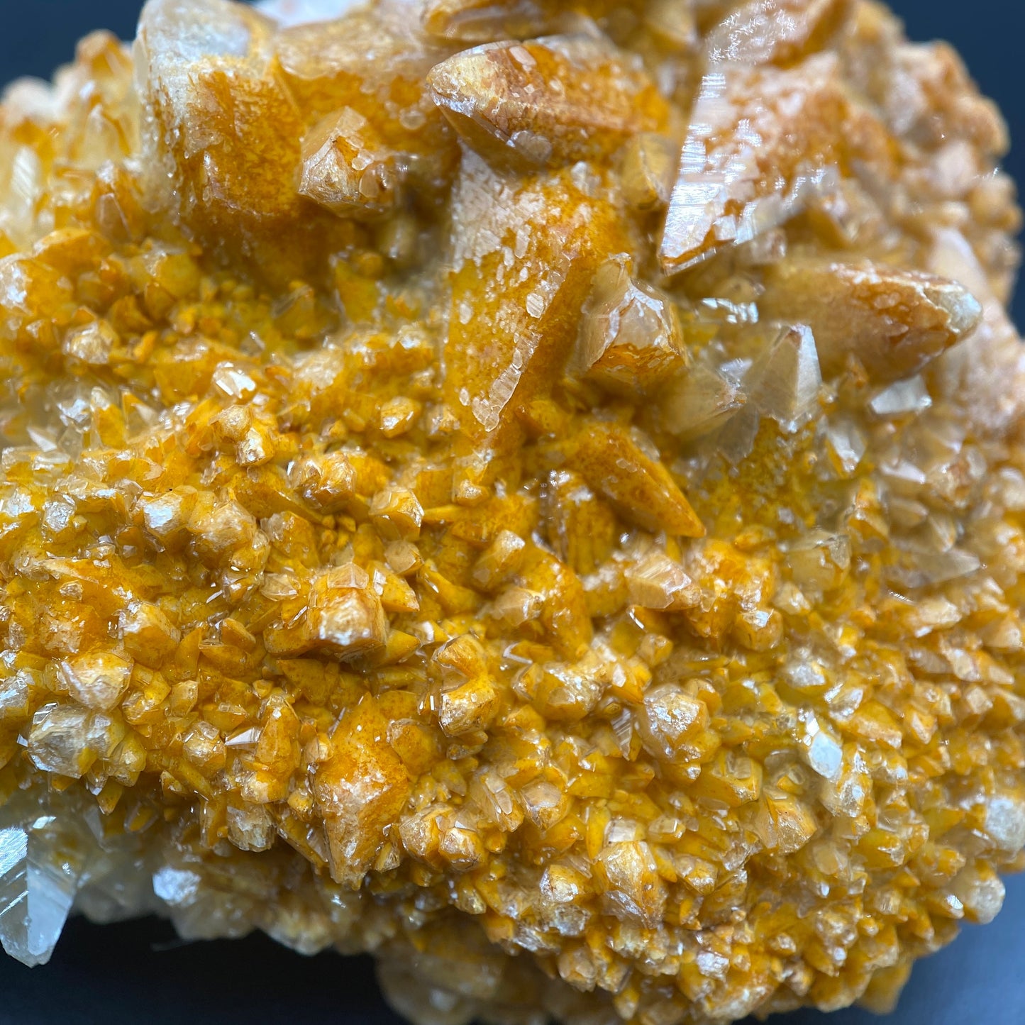 39.46 g. Danburite with Quartz Druzy and Golden Calcite – Danburite