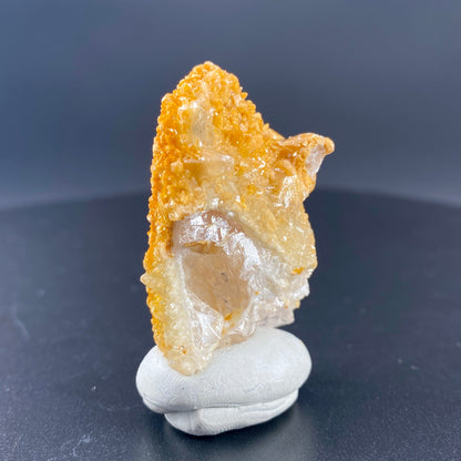 39.46 g. Danburite with Quartz Druzy and Golden Calcite – Danburite