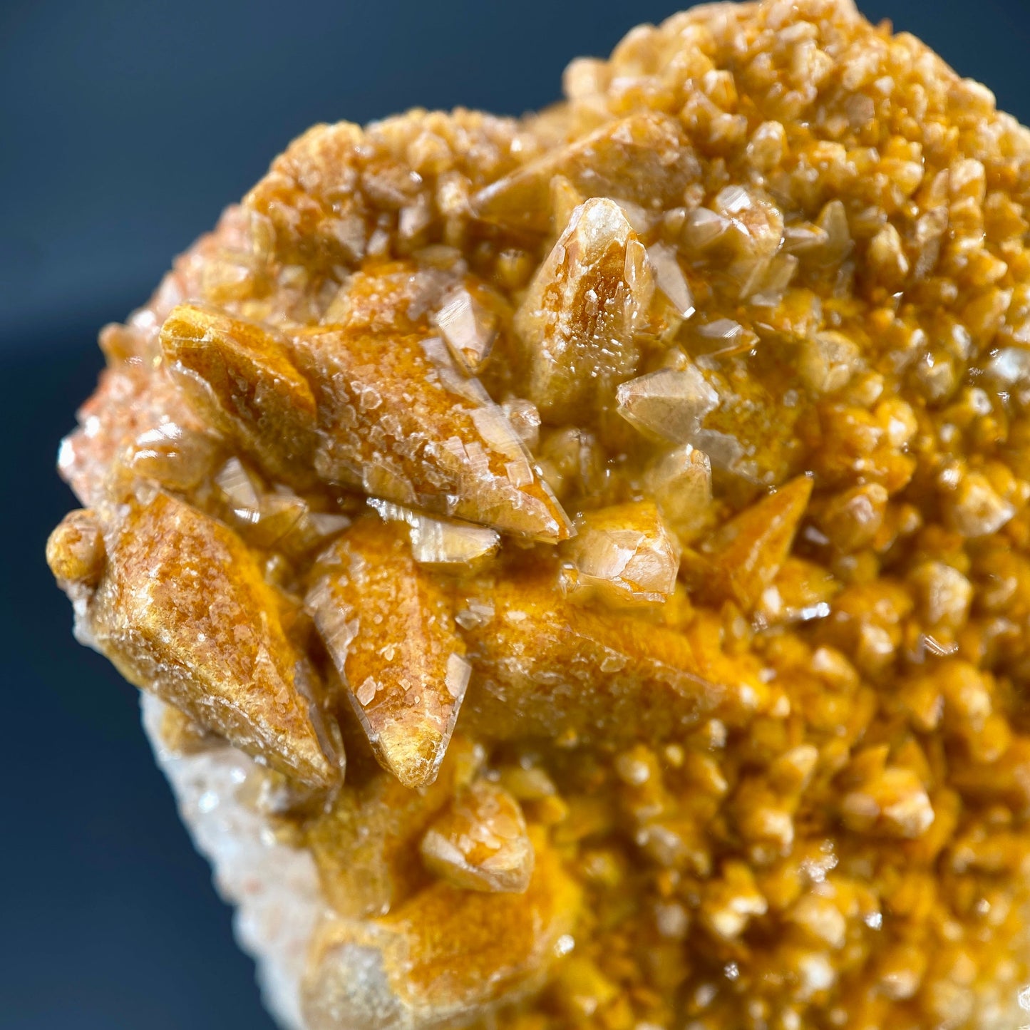 39.46 g. Danburite with Quartz Druzy and Golden Calcite – Danburite