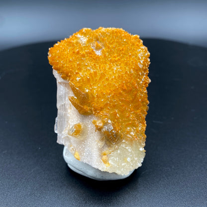 80.80 g. Danburite with Quartz Druzy and Golden Calcite – Danburite