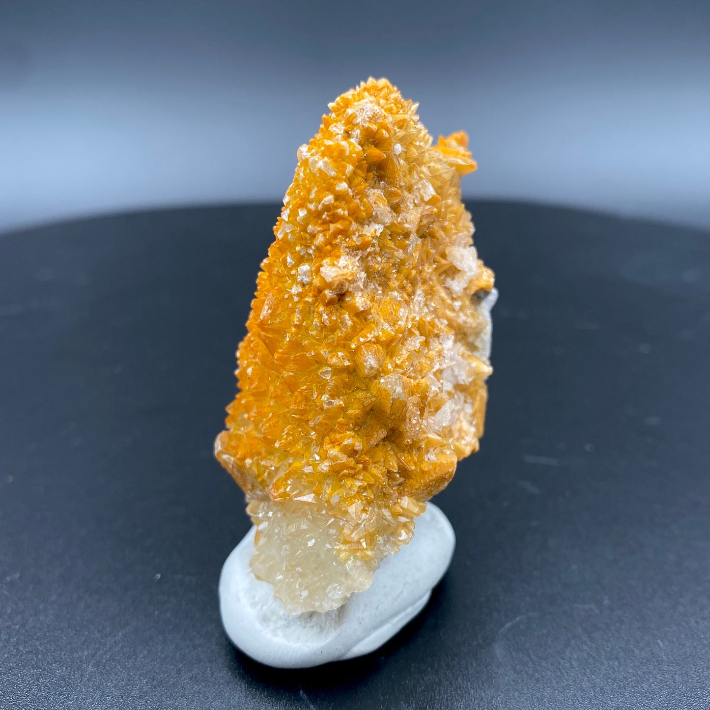 80.80 g. Danburite with Quartz Druzy and Golden Calcite – Danburite