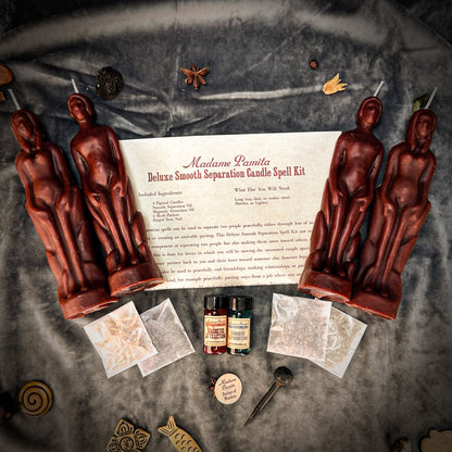 Deluxe Smooth Separation Candle Spell Kit - Human/Female | Peaceful Parting & Love Direction