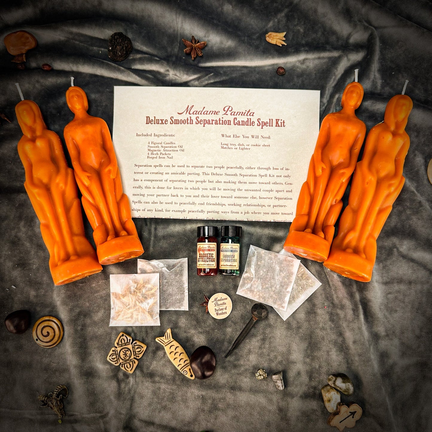 Deluxe Smooth Separation Candle Spell Kit - Human/Female | Peaceful Parting & Love Direction