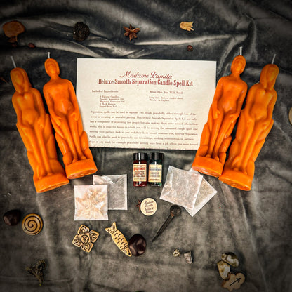 Deluxe Smooth Separation Candle Spell Kit - Human/Female | Peaceful Parting & Love Direction