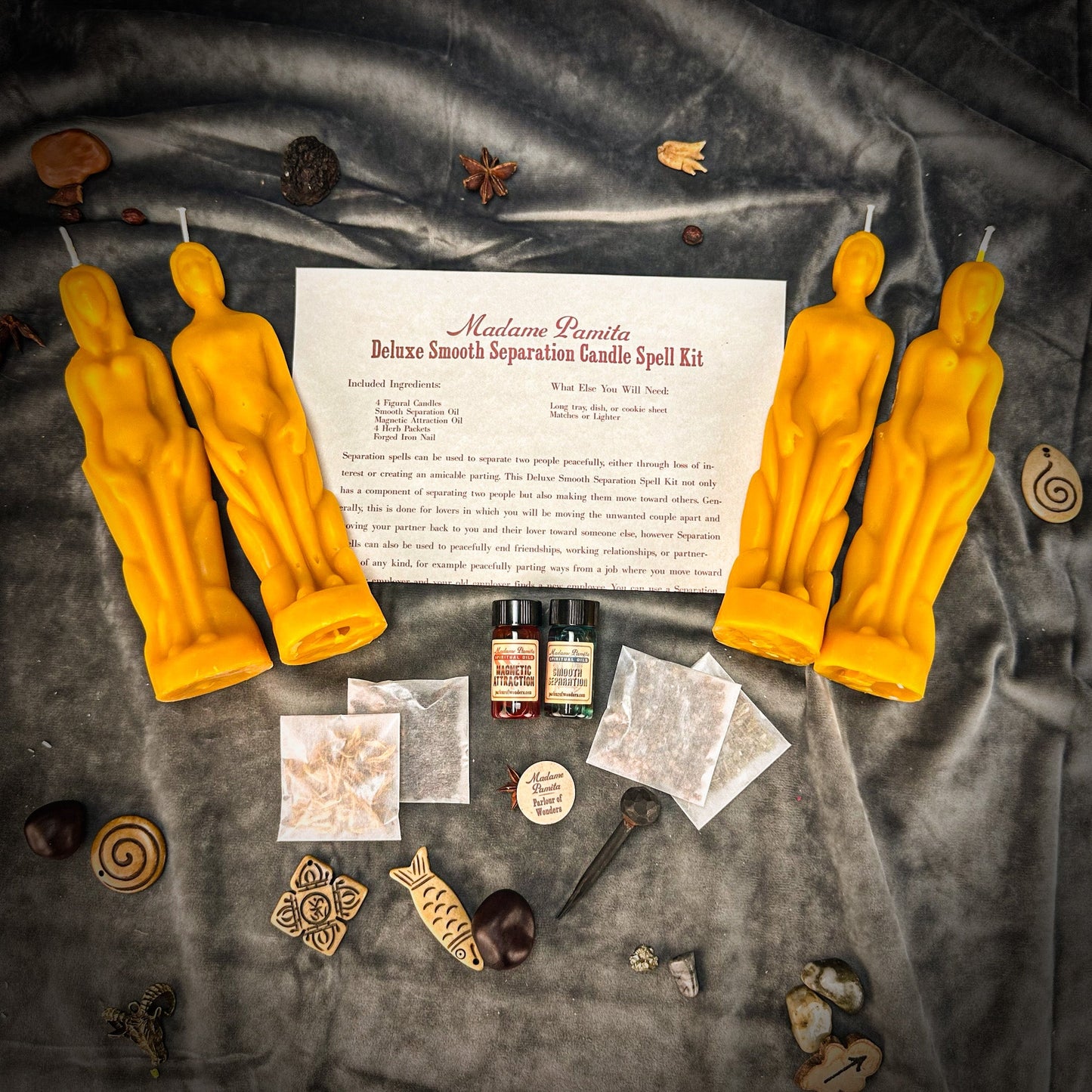 Deluxe Smooth Separation Candle Spell Kit - Human/Female | Peaceful Parting & Love Direction