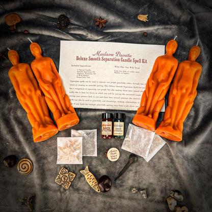 Deluxe Smooth Separation Candle Spell Kit - Human/Male | Peaceful Parting & Love Direction
