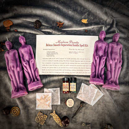 Deluxe Smooth Separation Candle Spell Kit - Human/Male | Peaceful Parting & Love Direction
