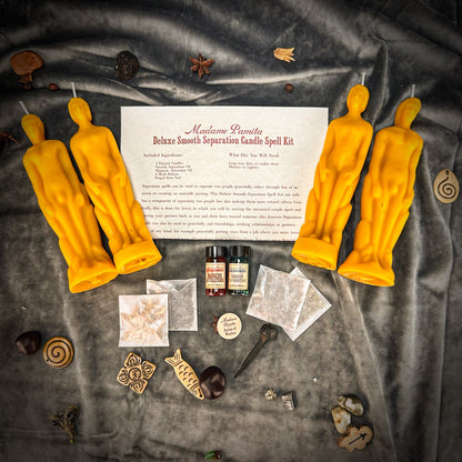Deluxe Smooth Separation Candle Spell Kit - Human/Male | Peaceful Parting & Love Direction