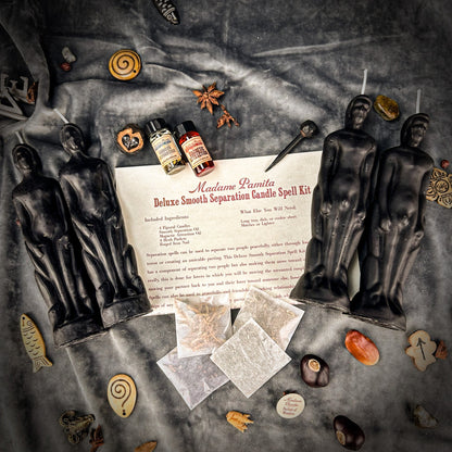Deluxe Smooth Separation Candle Spell Kit - Human/Male | Peaceful Parting & Love Direction