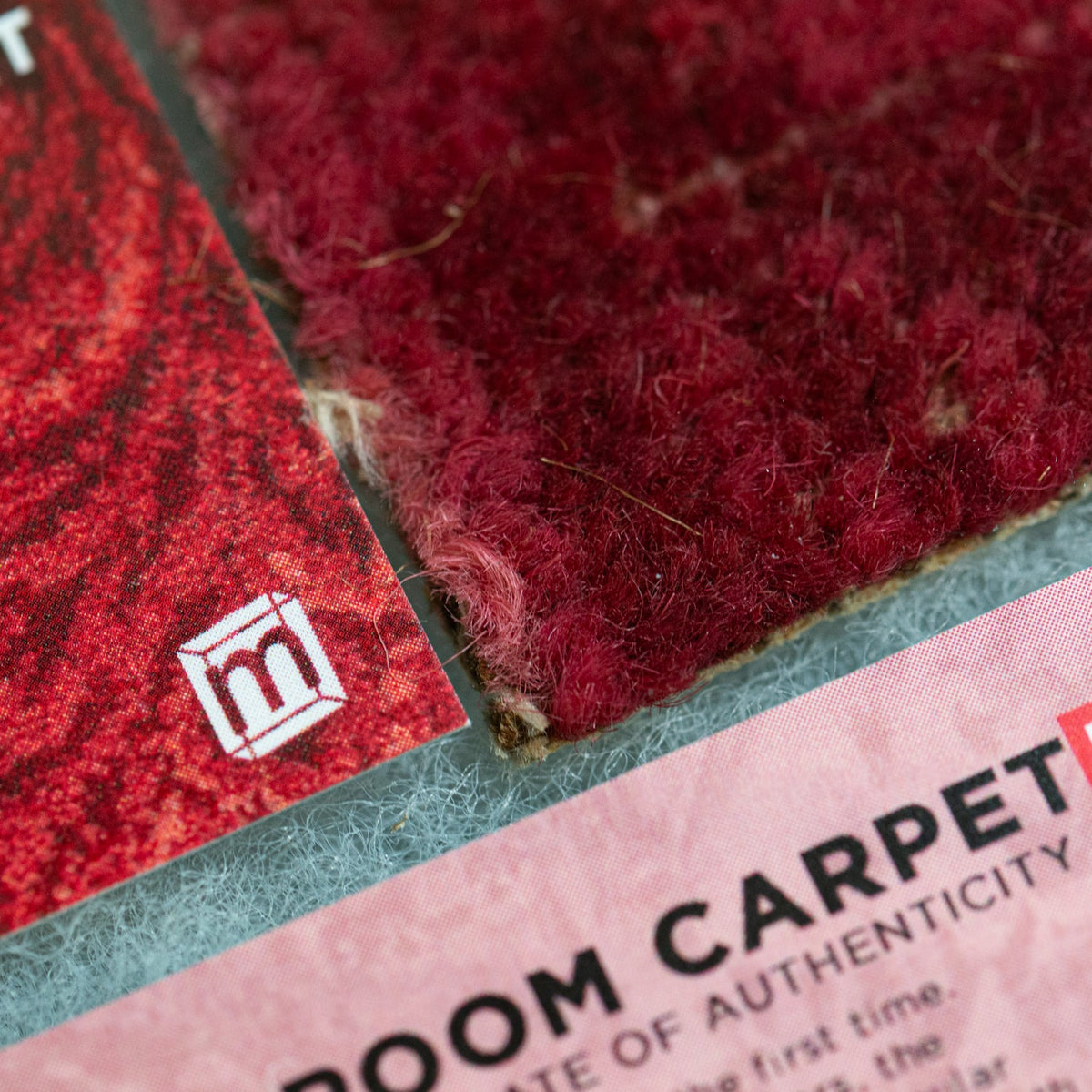 Walt Disney’s Disneyland Apartment Carpet | Cranberry Room, 2 × 2 in – Specimens > Relics & Artifacts > Pop Culture