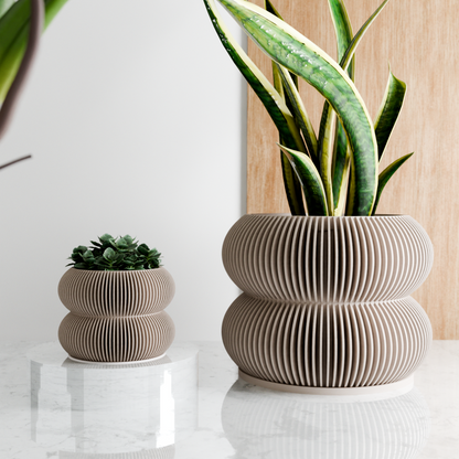 Double BUBBLES Planter – Off White Planter