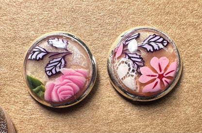 Handmade Clay Stud Earrings/Minimalist Earrings/Simple Earrings