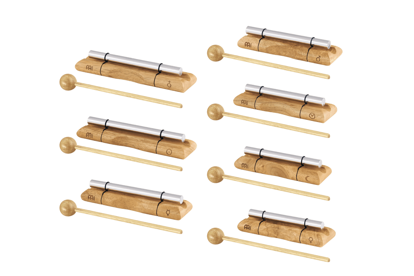 Energy Chimes 7 Chakra Set – Sound Healing & Meditation Chimes with Wooden Base