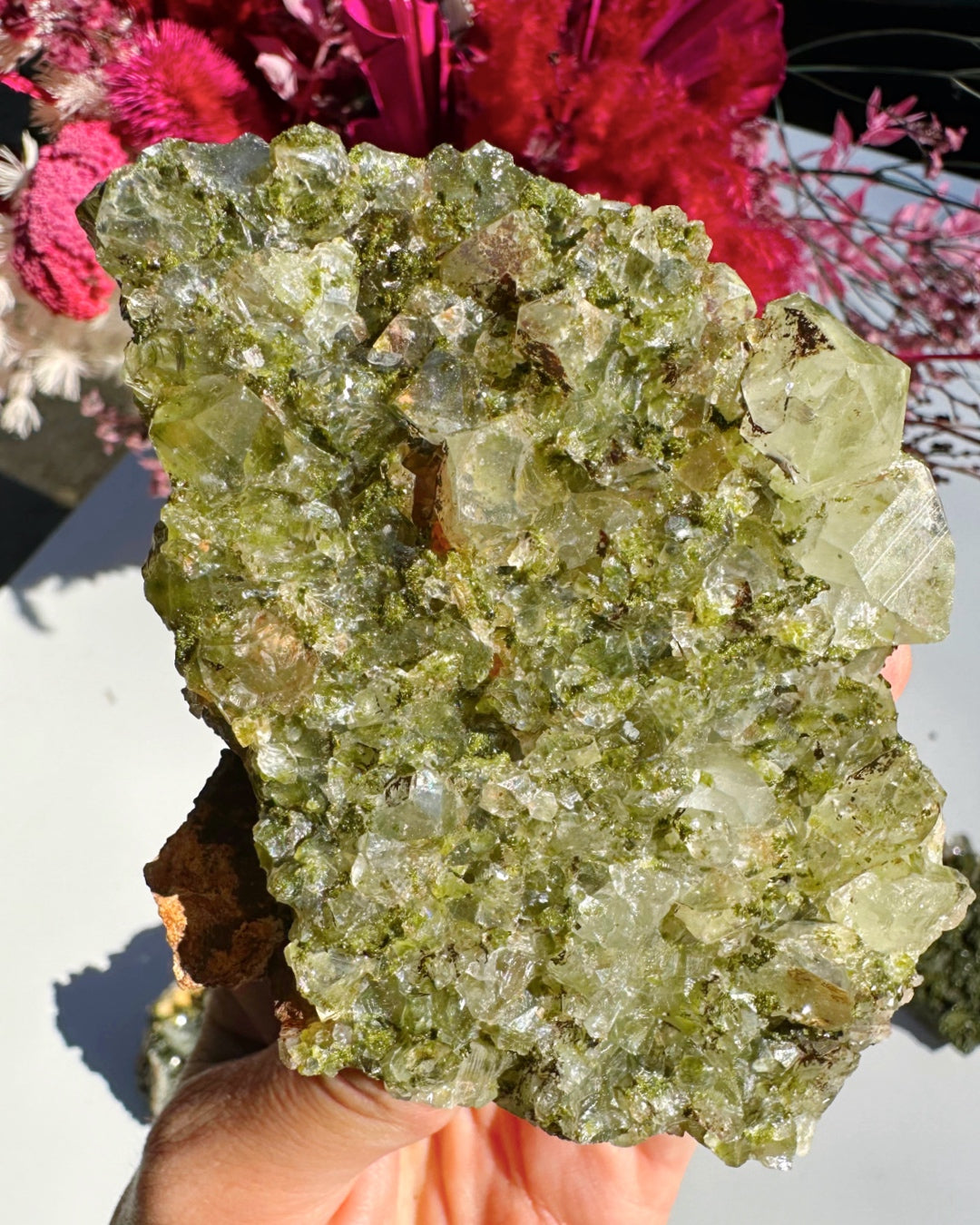 Epidote Quartz Cluster –
