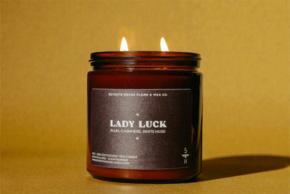 Lady Luck Candle | Plum Cashmere Musk Scented Candle –