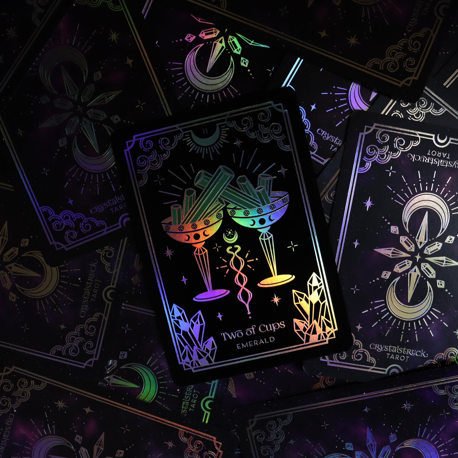 MINI Silver Crystalstruck Tarot© Deck – 78 Card Crystal Energy Tarot –