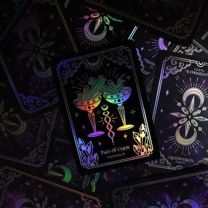 MINI Silver Crystalstruck Tarot© Deck – 78 Card Crystal Energy Tarot –