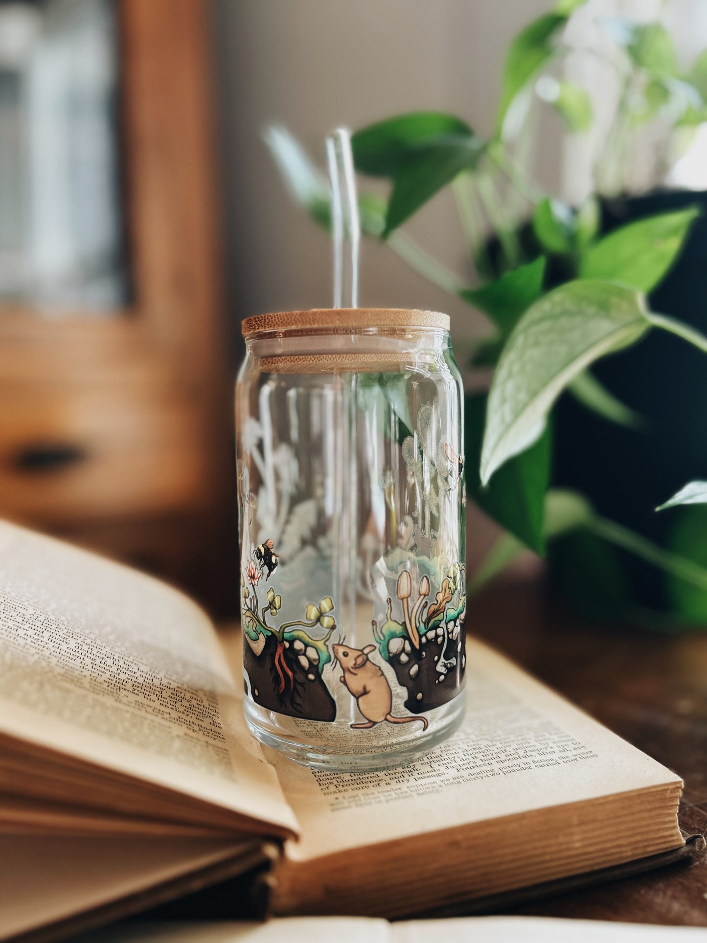 Wee Dirt Friends Glass, handmade