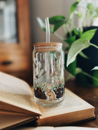 Wee Dirt Friends Glass, handmade