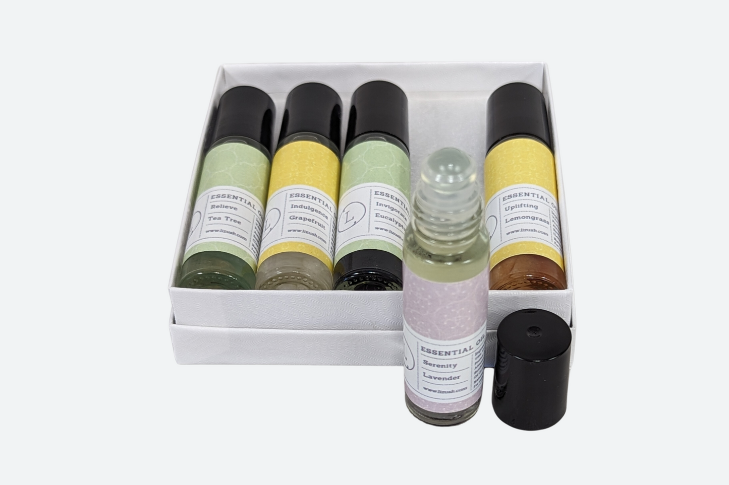 CBD Essential Oils Roll-On set with Crystals and CBD (THC free) – All Gifts