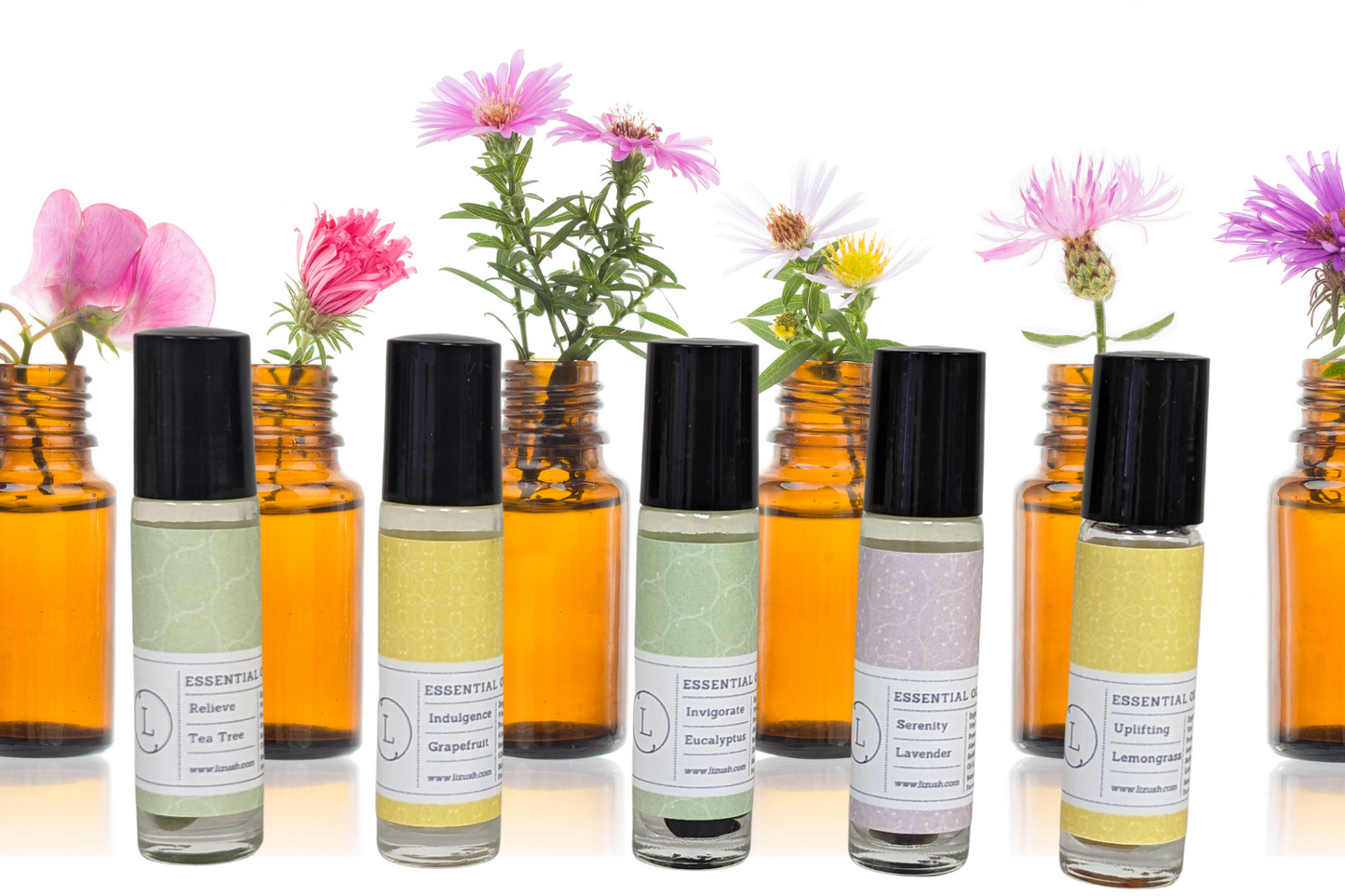 CBD Essential Oils Roll-On set with Crystals and CBD (THC free) – All Gifts