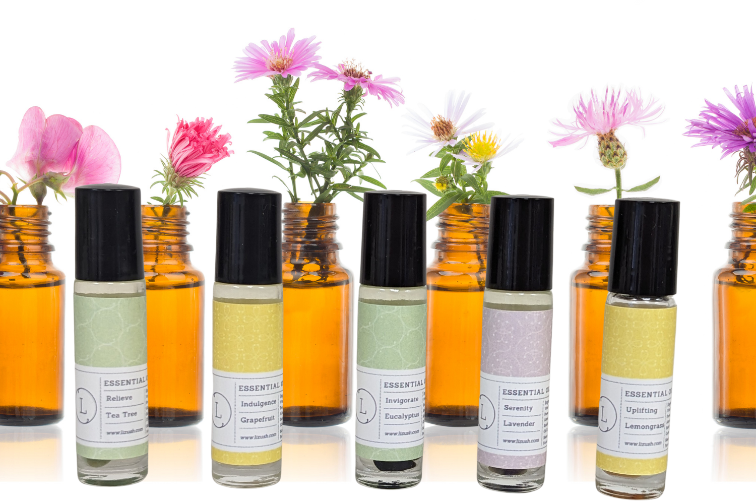 CBD Essential Oils Roll-On set with Crystals and CBD (THC free) – All Gifts