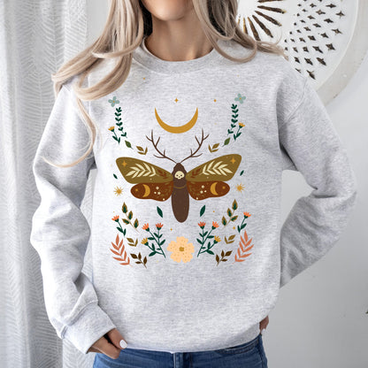 Enchanted Moth Garden - Sweatshirt – Ash Sweatshirt