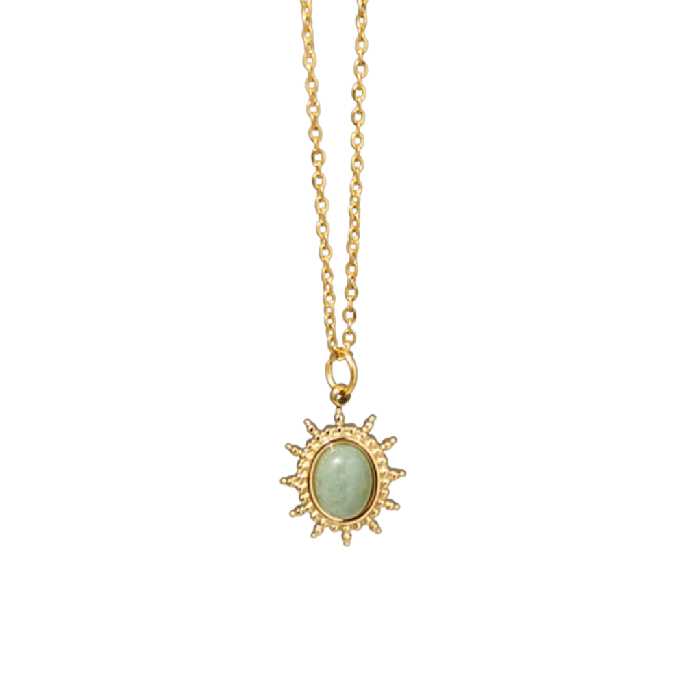 Serpent Coin Necklace – Light Green Gem Necklaces