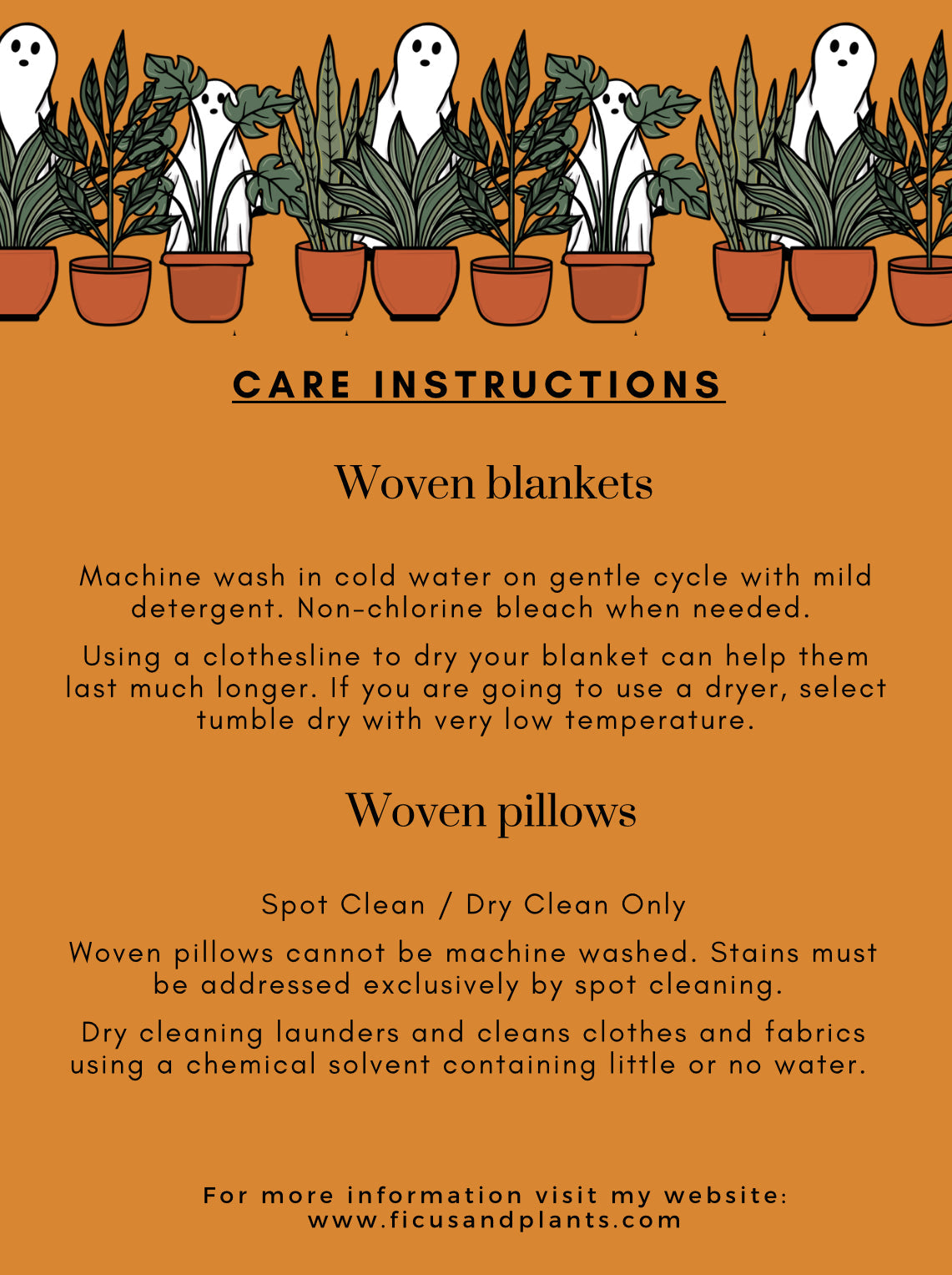 ghost woven blanket 50x60” clearance with potted plants