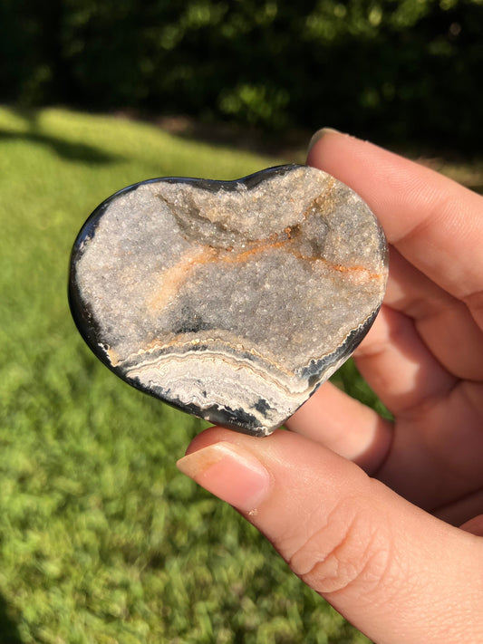 Agate Druzy Heart –