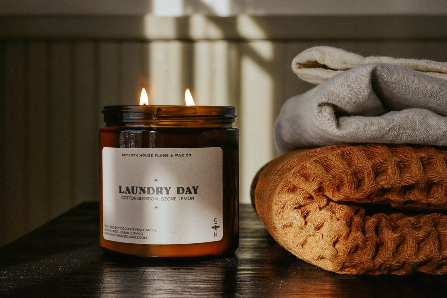 Laundry Day Candle | Clean Linen Cotton Blossom Fresh Scent – Candles